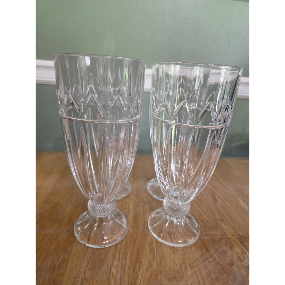 Shannon Crystal Godinger Olympia 24% Lead Crystal Iced Tea Water Goblets Set